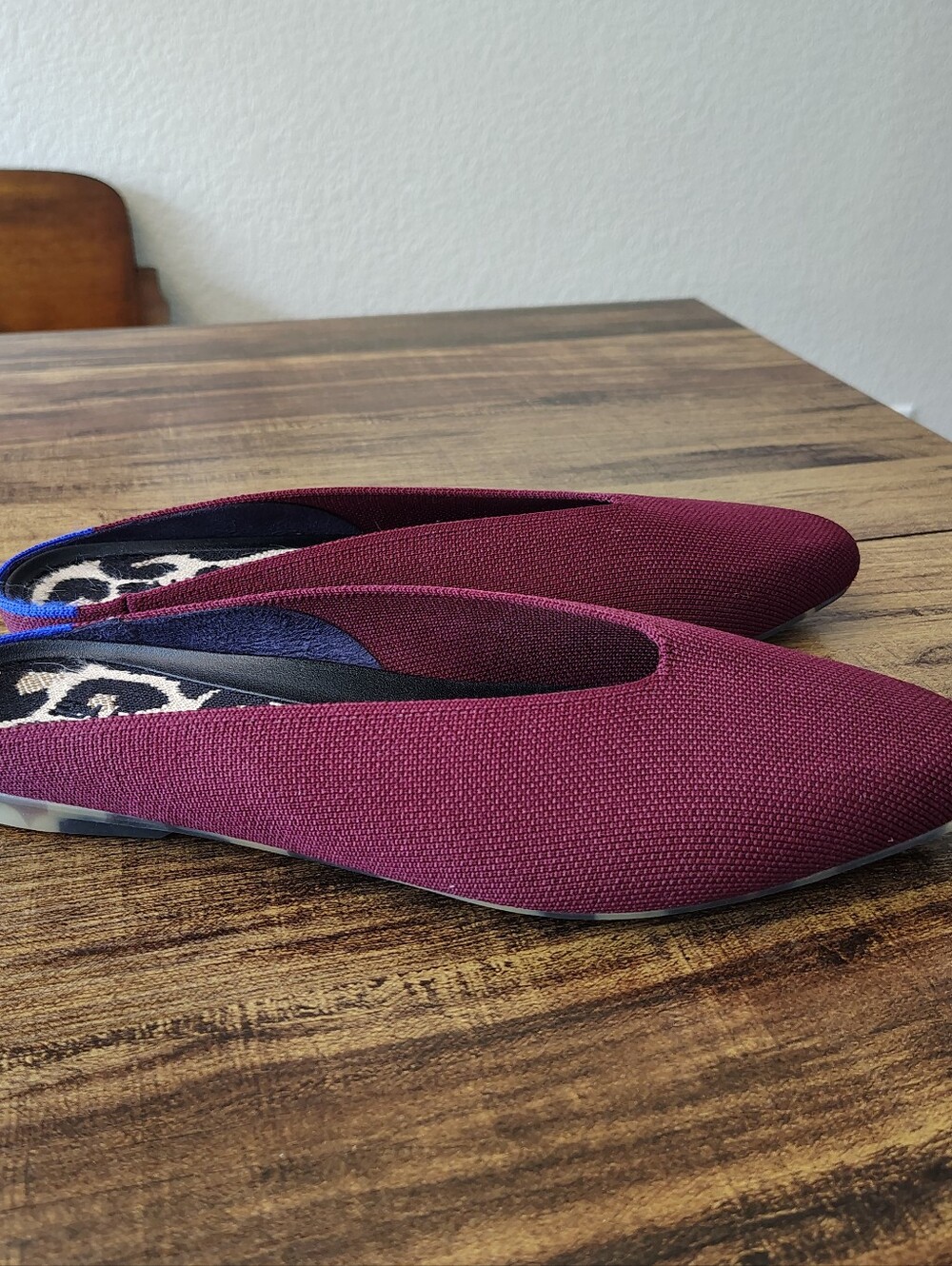 Rothy's The Almond Demi Shoes Women's 9.5 Cherry Knit Mule Flats Loafers